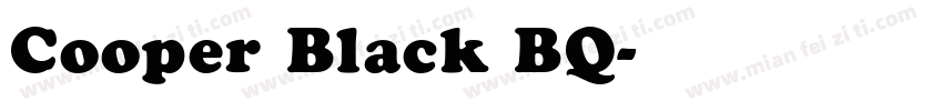 Cooper Black BQ字体转换